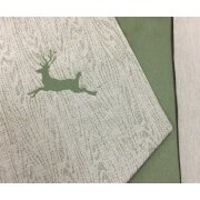 Deko Stoff Gardine Vorhang Landhaus gr&uuml;n blickdicht , Meterware