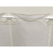 Pannaux Vorhang Scheibengardine  wei&szlig; creme H 45 cm transparent, Meterware