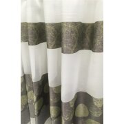 Deko Gardinenstoff Streifen grün anthrazit grau...