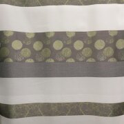 Deko Gardinenstoff Streifen grün anthrazit grau weiß teiltransp Reststück 1,30 m