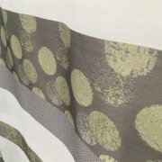 Deko Gardinenstoff Streifen grün anthrazit grau weiß teiltransp Reststück 1,30 m