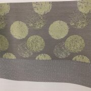 Deko Gardinenstoff Streifen grün anthrazit grau weiß teiltransp Reststück 1,30 m