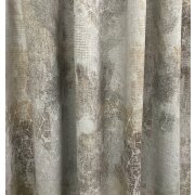 Deko Stoff Gardine Vorhang Verdunkler marmoriert schlamm grau wei&szlig;, Meterware