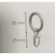 Stilringe Ringe f&uuml;r Gardinenstange Fertiggarnitur 16 mm schwarz,10 St&uuml;ck
