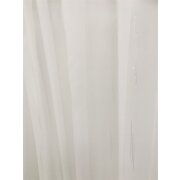 Stores Gardine Stoff Vorhang Streifen Sherleyeffekt wei&szlig; transparent, Meterware