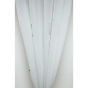 Stores Gardine Stoff Vorhang Streifen wei&szlig; braun beige transp., Restst&uuml;ck 2,8 m