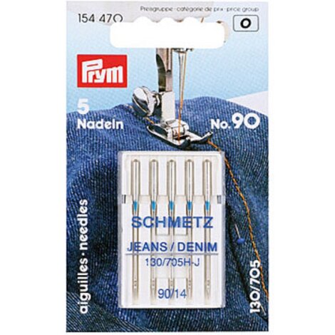 Maschinennadeln Prym 5x N&auml;hmaschinennadeln Jeans, No. 90, 130/705 H-J