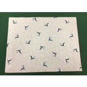 Tischset Platzset mit springendem Hirsch gr&uuml;n natur 45 cm x 35 cm, beidseitig