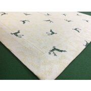 Tischset Platzset mit springendem Hirsch gr&uuml;n natur 45 cm x 35 cm, beidseitig