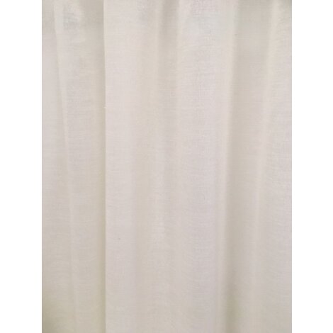 Deko Stoff Vorhang Leinen Optik creme transparent, Meterware