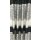 Dekostoff Gardine Streifen Kringel wei&szlig; grau schwarz blickdicht, Restst&uuml;ck 3 m