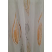 Stores Gardine Stoff Vorhang Bl&auml;tter wei&szlig; apricot grau transparent, Meterware