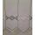 Pannaux Bistro Vorhang Scheibengardine Stick weiß creme grau H 45 cm, Reststück 6,5