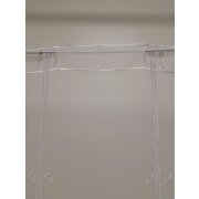 Raffrollo Cliprollo Scheibengardine Stick Blätter braun weiß H 145 cm, Reststück 3,14