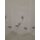 Raffrollo Cliprollo Scheibengardine Stick Bl&auml;tter braun wei&szlig; H 145 cm, Meterware