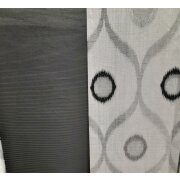 Musterfenster 1 Dekoschal 2 Fl&auml;chen Retro grau anthrazit schwarz, H&ouml;he 2,60 m