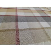 Tischbelag Tischdecke Baumwollbeschichtung abwischbar beige rot creme, Meterware