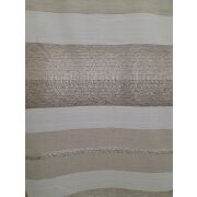 Dekostoff Gardine Vorhang Streifen Leinenoptik beige braun wei&szlig;, Restst&uuml;ck 1,65m