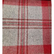 Möbelbezug Stoff echter Filz Stoff Karo für Bezüge Taschen Decken, Meterware 33 rot-grau
