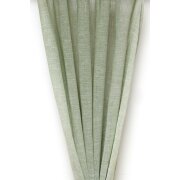 Dekoschal 1 Schal Gardine Vorhang fertig Leinenoptik gr&uuml;n transparent, H&ouml;he 1,95 m