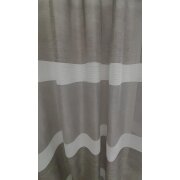 Vorhangstoff Dekostoff Gardine Streifen weiß schlamm teiltransparent, Reststück 4 m