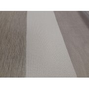 Vorhangstoff Dekostoff Gardine Streifen weiß schlamm teiltransparent, Reststück 4 m