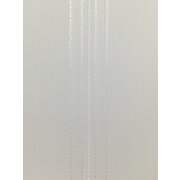 Stores Gardine Stoff Vorhang Streifen wei&szlig;  silber transparent, Meterware 