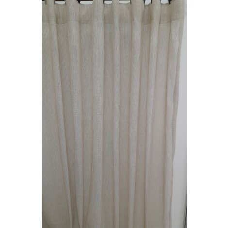 Dekoschal Gardine Vorhang fertig 1 Schal creme beige, H&ouml;he 2,47 m