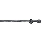 Gardinenstange Vorhangstange Esperanca Kugel 16 mm schwarz silber m. Ringe, 1lfg 240 cm