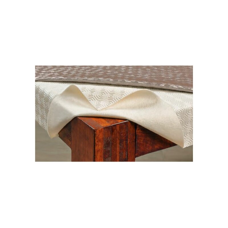 Tischschoner Tischpolster Molton Tischdecke rohweiß 140 cm