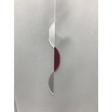 Stores Gardine Stoff Vorhang Streifen natur rot beige weiß, Reststück 1,5 m