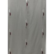 Stores Gardine Stoff Vorhang Streifen natur rot beige weiß, Reststück 1,5 m