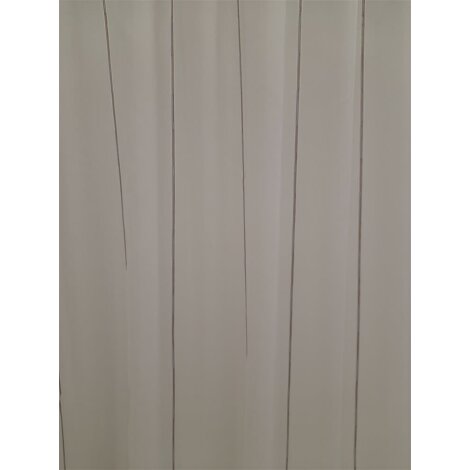 Stores Gardine Stoff Vorhang Streifen wei&szlig; braun transparent, Meterware