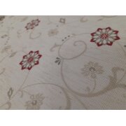 Dekostoff Gardine Landhaus Blumen natur rot beige blickdicht, Reststück 1,3 m