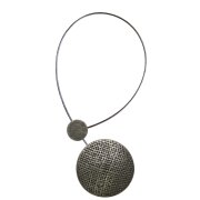Raffhalter Kreis Stahl Seil Magnet schwarz grau rund modern