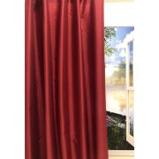 Dekostoff Gardine Vorhang einfarbig uni rot gl&auml;nzend blickdicht, Meterware