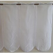 Pannaux Bistro Gardine Scheibengardine Stickerei Baum weiß H 45 cm, Reststück 2,35 m