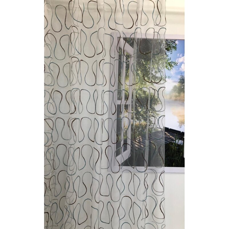 Faszinierend Gardinenstoff Transparent Gemustert Meterware Fotos