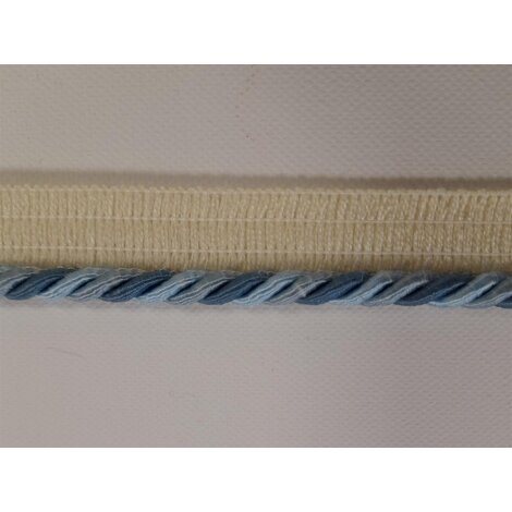 Paspelkordel Paspelband Kordel Kantenband Satin blau Breite 20 mm, Meterware
