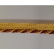 Paspelkordel Paspelband Kordel Kantenband Satin rot gold Breite 15 mm, Meterware