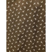 Dekostoff Vorhang Landhaus springende Hirschen braun creme, Reststück 2,7 m