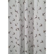 Dekostoff Vorhang Landhaus springende Hirschen braun creme, Reststück 2,7 m