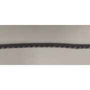Paspelkordel Paspelband Kordel Band Satin anthrazit silber Breite 9 mm, Meterware