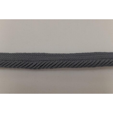 Paspelkordel Paspelband Kordel Band grau Breite 9 mm, Meterware