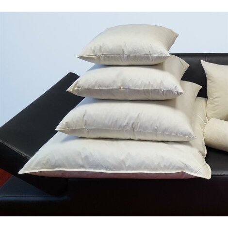 Federkissen F&uuml;llkissen Sofakissen Kissenf&uuml;llung mit Inlett und Federn creme 40 x 40 cm