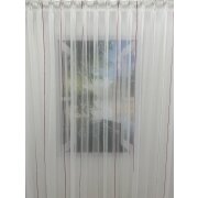 Gardine Store aus Ausstellung Streifen rohwei&szlig; rot...
