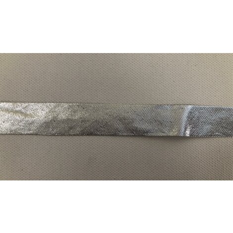 Schr&auml;gband Einfassband zum einfassen silber ganlzoptik Breite 20 mm, Meterware