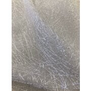 F&auml;chenvorhang Schiebegardine Paneel Gitter wei&szlig; transparent, Restst&uuml;ck 3,0 m