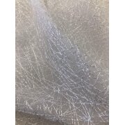 Fächenvorhang Schiebegardine Paneel Gitter weiß transparent, Reststück 3,0 m