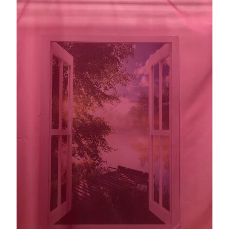 einfarbig Gardine trans Stoff Voile uni, pink Deko Vorhang